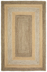 5' x 8' Tan and Beige Bordered Area Rug