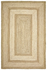 4' x 6' Tan Geometric Bordered Area Rug