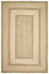 8' x 10' Tan Geometric Bordered Area Rug