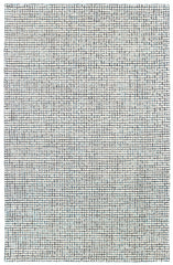 8' x 10' Navy and Ivory Grids Area Rug