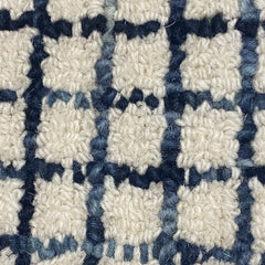 9' x 12' Navy and Ivory Grids Area Rug