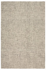 5' x 8' Tan and Ivory Grid Area Rug