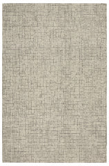 8' x 10' Tan and Ivory Grid Area Rug