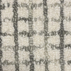 9' x 12' Tan and Ivory Grid Area Rug