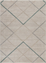 5' x 7' Beige Geometric Diamonds Area Rug