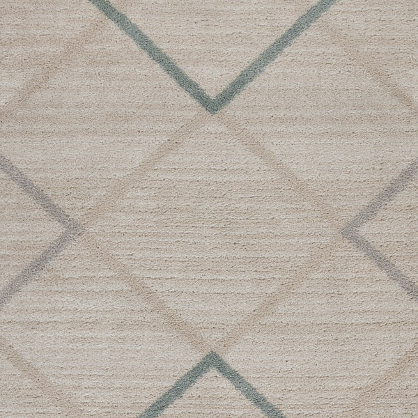 8' x 9' Beige Geometric Diamonds Area Rug