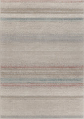 5' x 7' Beige Abstract Striped Area Rug