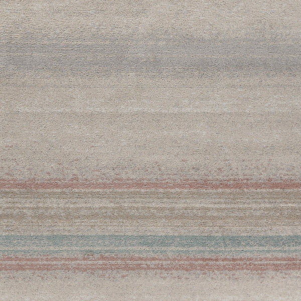8' x 9' Beige Abstract Striped Area Rug