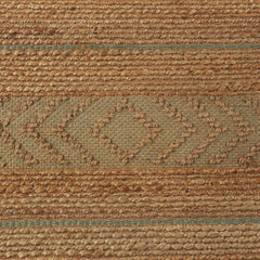 5' x 8' Seafoam and Tan Bohemian Striped Area Rug