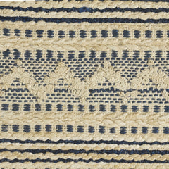 5' x 8' Blue and Beige Chevron Striped Area Rug