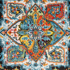 3' x 5' Black Decorative Medallion Area Rug