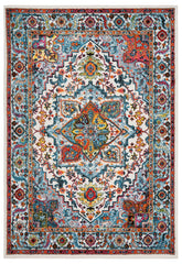 3' x 5' White Decorative Medallion Area Rug