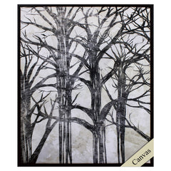 Distressed Forrest Silhouettes Canvas Wall Art