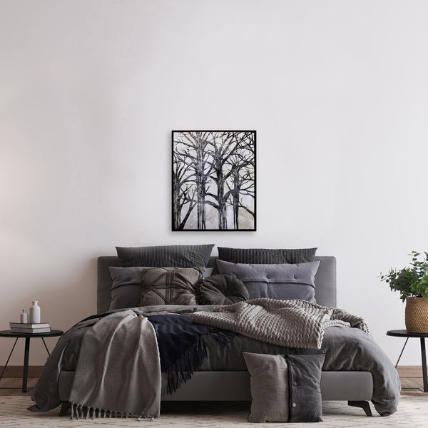 Distressed Forrest Silhouettes Canvas Wall Art