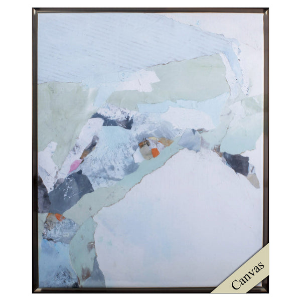 Shades of Blue Abstract Mountain Canvas Wall Art