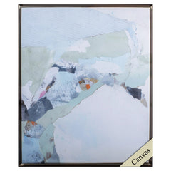 Shades of Blue Abstract Mountain Canvas Wall Art