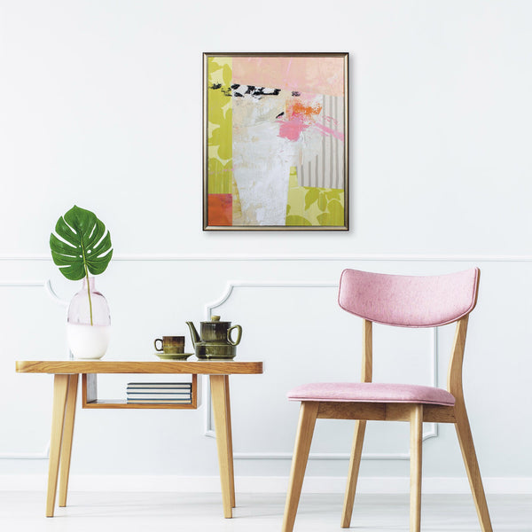 Pink and Peach Passion Abstract 1 Wall Art