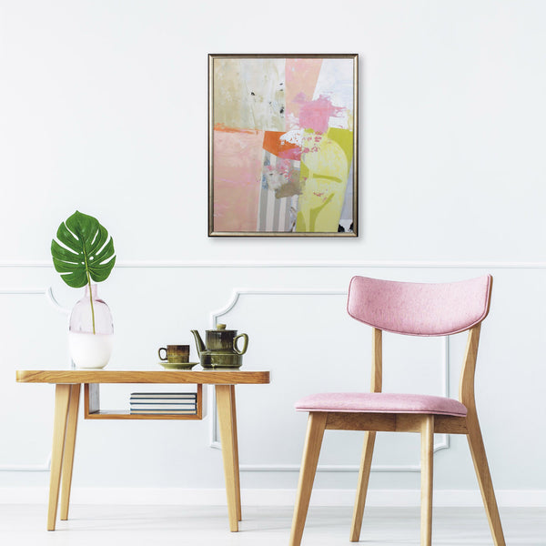 Pink and Peach Passion Abstract 2 Wall Art