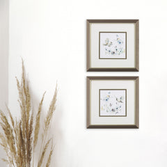 Set of Two Watercolor Humming Bird Wall Art
