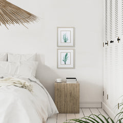 Set of Two Green Seaweed Watercolor Wall Art