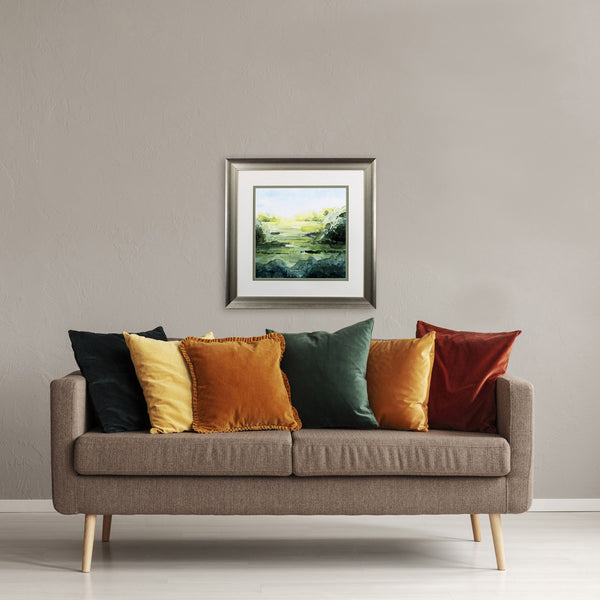 Greenery Watercolor Landscape 2 Wall Art