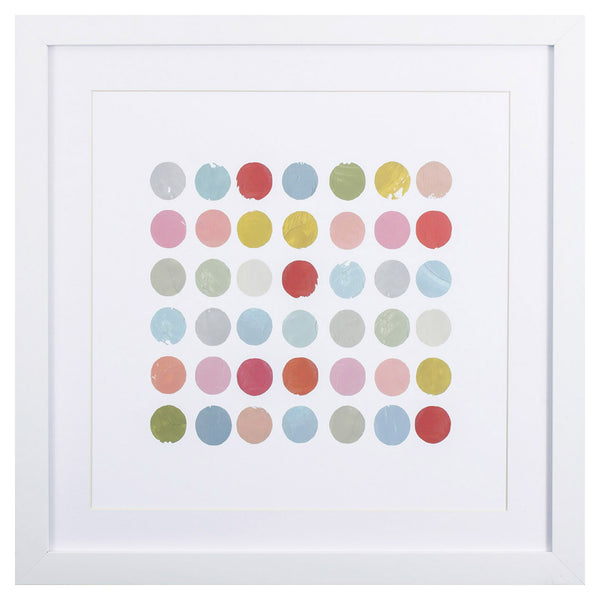 Fun Distressed and Colorful Dots Wall Art