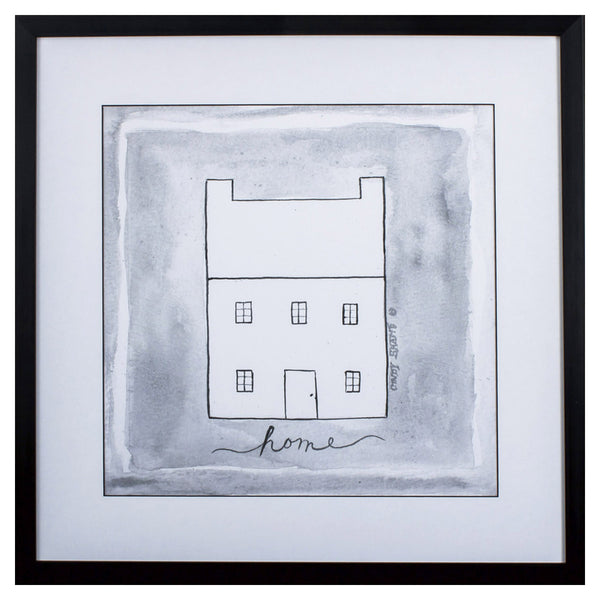 Gray Black and White Home House Wall Art