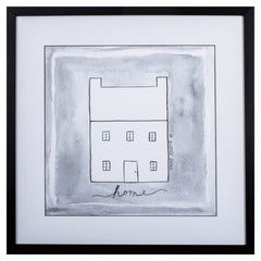 Gray Black and White Home House Wall Art