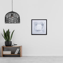 Gray Black and White Peaceful House Wall Art