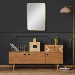 Modern Gold Edge Wall Mirror