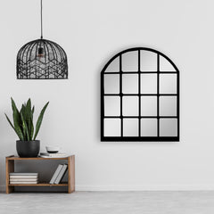 Modern Black Geometric Arch Wall Mirror
