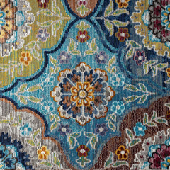 5' x 8' Blue Trellis Mosaic Area Rug