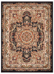 5' x 7' Black Royal Medallion Area Rug