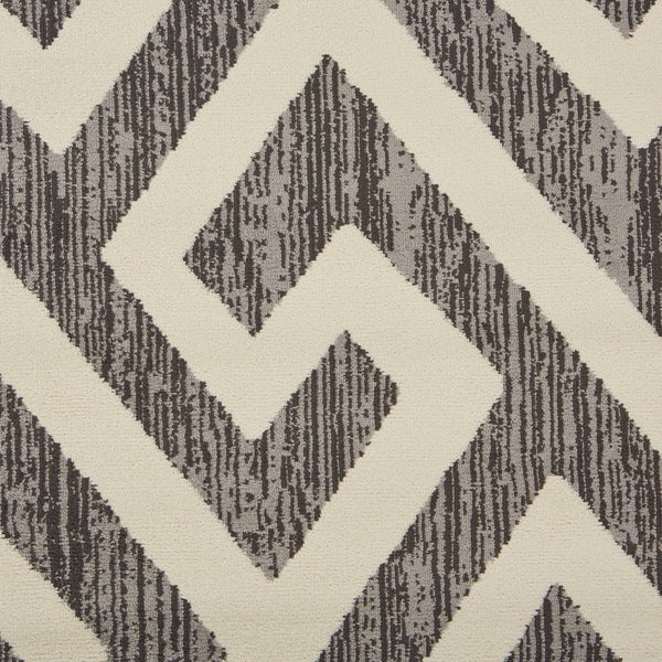 5' x 7' Gray Greek Key Pattern Area Rug