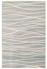 8' x 10' Gray Contemporary Waves Area Rug