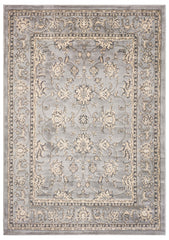 8' x 9' Gray Floral Vines Traditional Area Rug