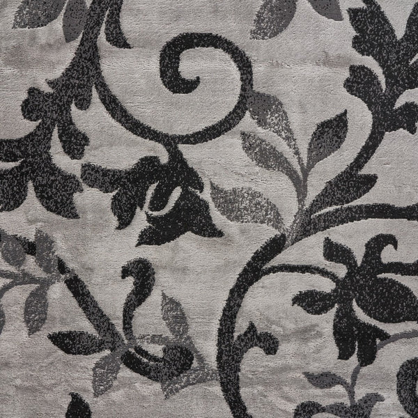 8' x 9' Gray Filigree Vines Area Rug