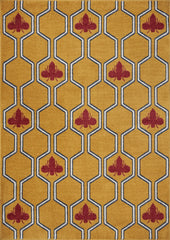 5' x 7' Yellow and Red Honey Bee Area Rug