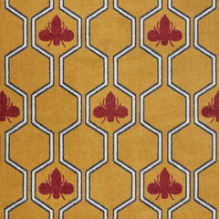 5' x 7' Yellow and Red Honey Bee Area Rug