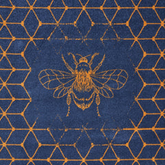 5' x 7' Navy and Orange Honeybee Area Rug