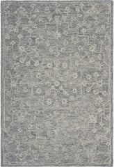 3' x 5' Gray Floral Finesse Area Rug