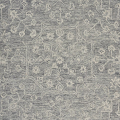 7' x 9' Gray Floral Finesse Area Rug