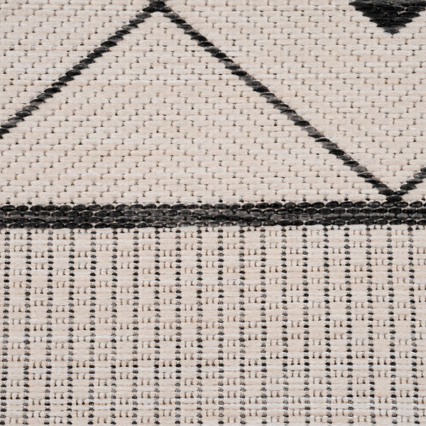 5' x 7' Gray Diamonds Indoor Outdoor Area Rug