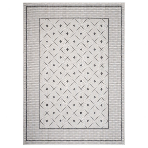 8' x 10' Gray Diamonds Indoor Outdoor Area Rug