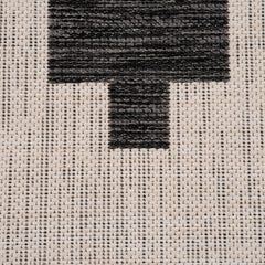 5' x 7' Gray Geometric Indoor Outdoor Area Rug