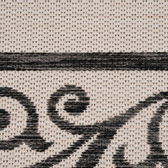 8' x 10' Light Gray Ornate Border Indoor Outdoor Area Rug