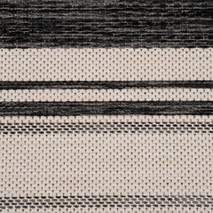 5' x 7' Gray Framed Indoor Outdoor Area Rug