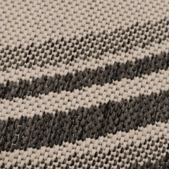 8' Round Black Framed Indoor Outdoor Area Rug