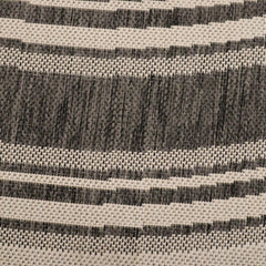 8' Round Cream Framed Indoor Outdoor Area Rug