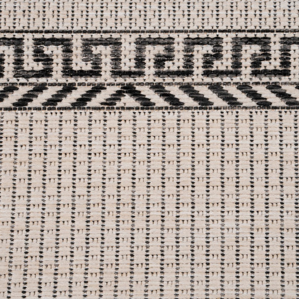 8' x 10' Cream Double Border Indoor Outdoor Area Rug